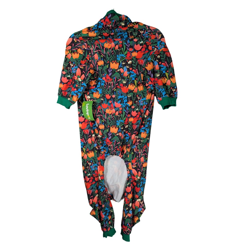 Lovinpet Dog Pajamas Large Breed XXXL Tulip Print Bodysuit New - Picture 2 of 6